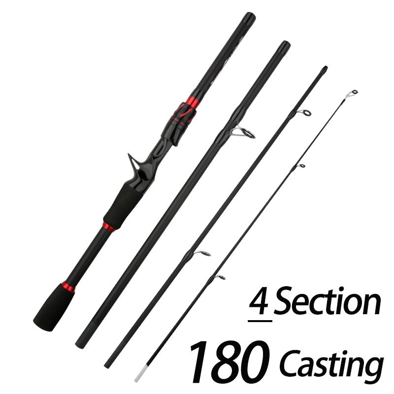 Carbon fiber fishing rod 1.8m 2.1m 5 Speed Casting 4 Speed Spinning Rod Ultralight Carbon Fiber Fishing Rod for Freshwater Travel