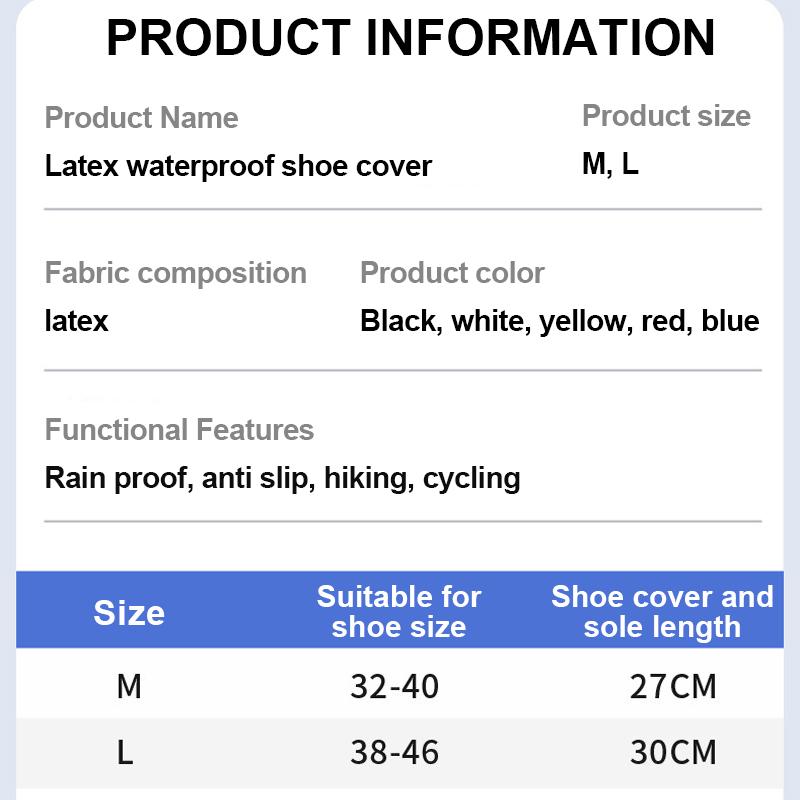 Portable Shoe Covers Wear Resistant Waterproof Outdoor Sports Rain Boot Anti Slip Reusable Non Slip Rain Commuting Shoe Covers