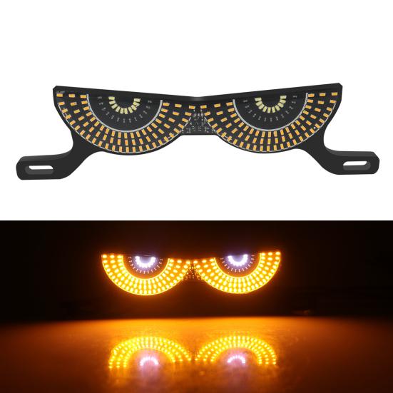 Motorcycle License Plate Screw Light with Demon Eye Shape Rear Taillights