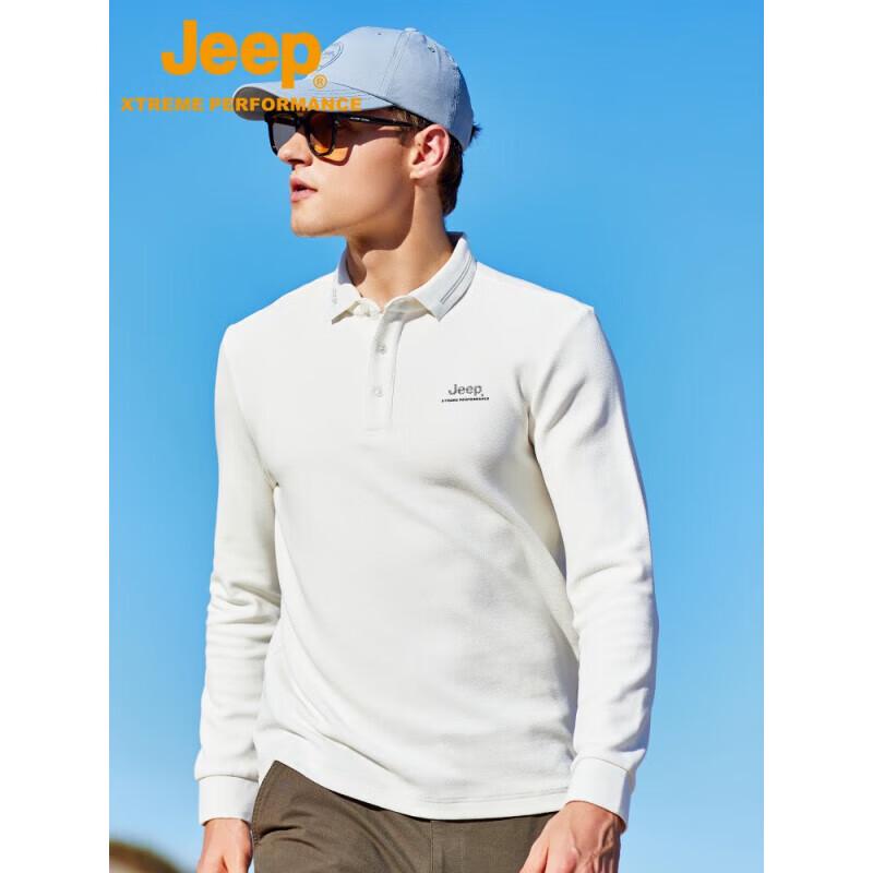Jeep Men s Soft Stretch Long Sleeve Polo Shirt L