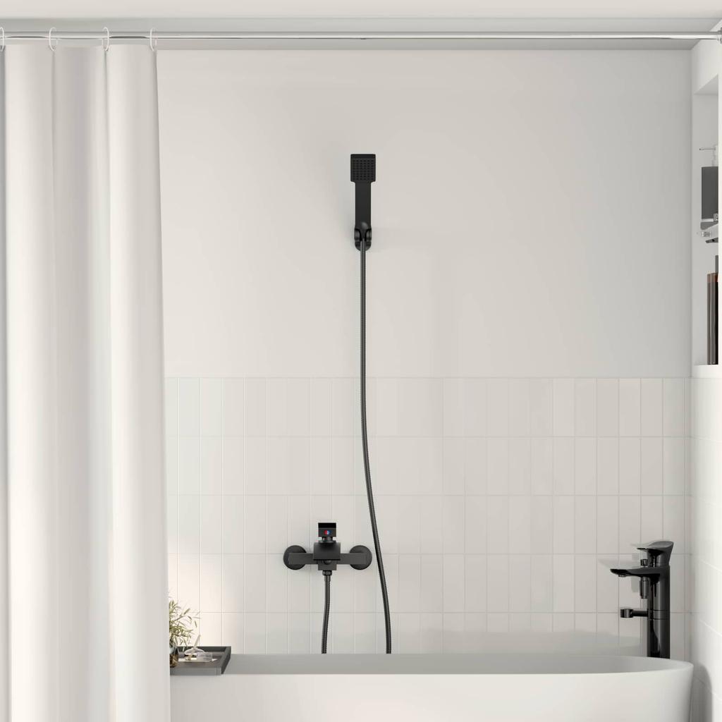 Shower Head Set Black G 1 2 Inch