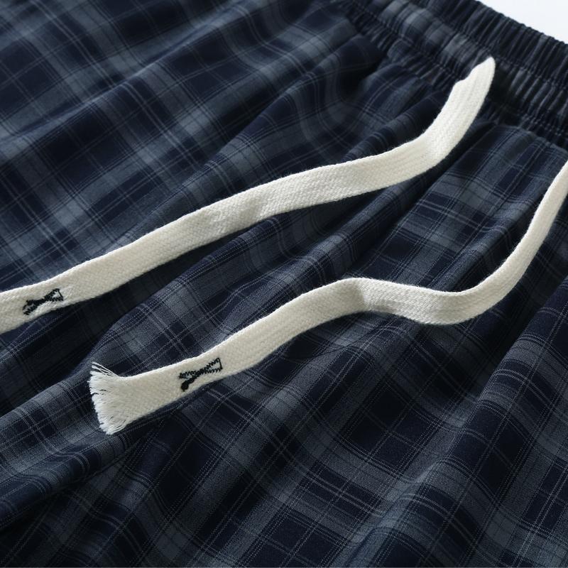 Men's Plaid Casual Shorts, Elastic Waist Drawstring Summer Beach Shorts (L-5XL)