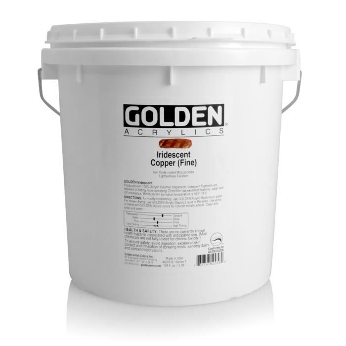 Peinture Acrylic HB Golden 3,78 L Cuivre Iridescent Fin S7 Cuivré-bronze