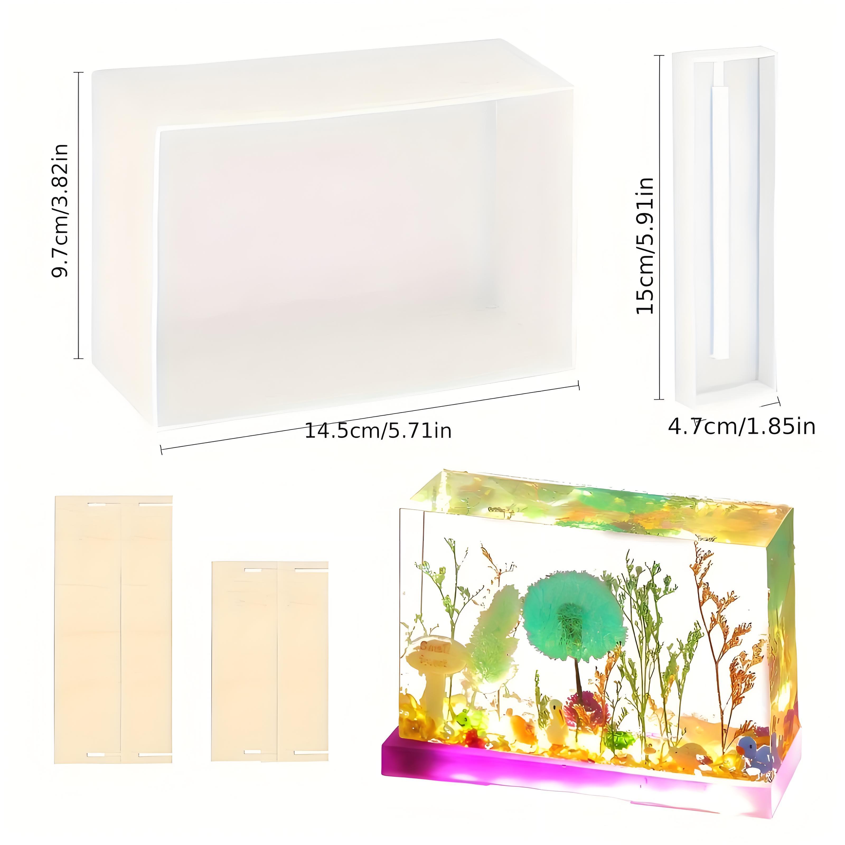 

Набор из 6 шт. квадратных форм для ночника из эпоксидной смолы для самостоятельного изготовления, подходит для изделий из смолы светло-серый