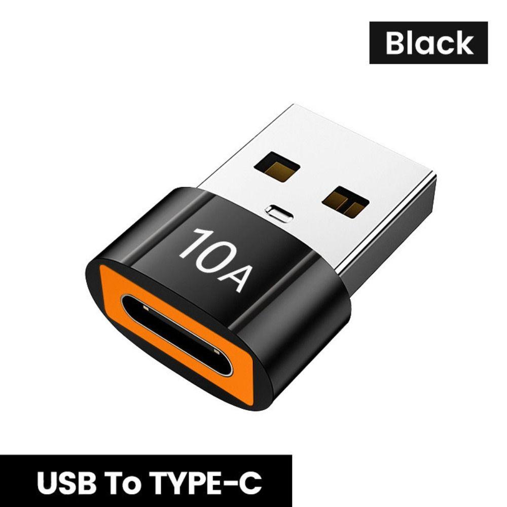 

Адаптер-переходник Type C на USB Адаптер быстрой зарядки для мобильного телефона/USB-накопителя/планшета black-USB to Type-c