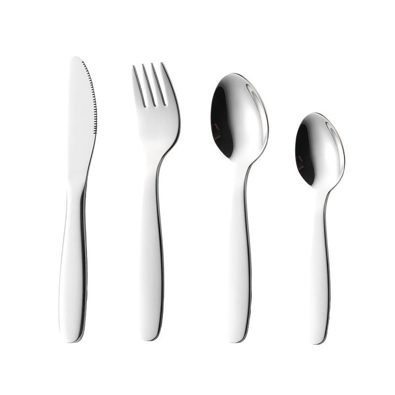 304 stainless steel children's knives, forks, spoons, western tableware children's birthday gift small spoon and fork set