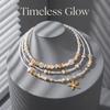 3Pcs/Set Vacation Starfish Faux Pearl Stone Necklace Summer Beach Ocean Theme Boho Choker Jewelry For Women