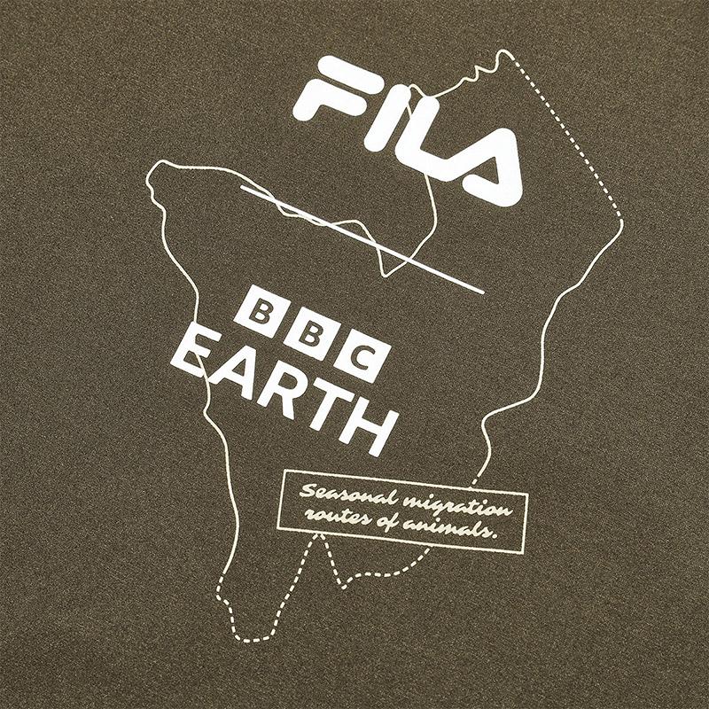 FILA x BBC EARTH T Shirt Men's Chestnut A11M437123FDR