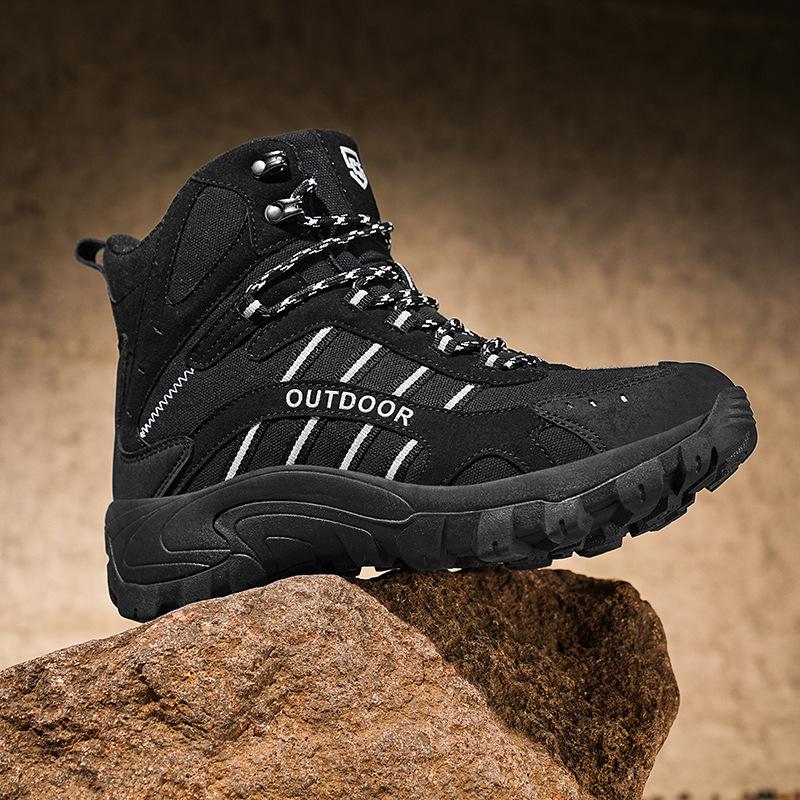 Large Size Combat Boots Men's High-top Outdoor Mountaineering Boots Non-slip Hiking Field Boots Men's Tactical Boots Men