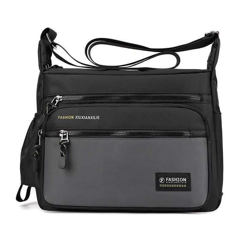 Large capacity men's messenger bag travel shoulder bag leisure trend bag men's fashion multi-functional waterproof backpack