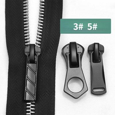 5pcs 3#/5#  Zipper Sliders Auto Lock Metal Matte Black Zipper Sliders for Metal/nylon/resin Zippers DIY Sewing Supplies