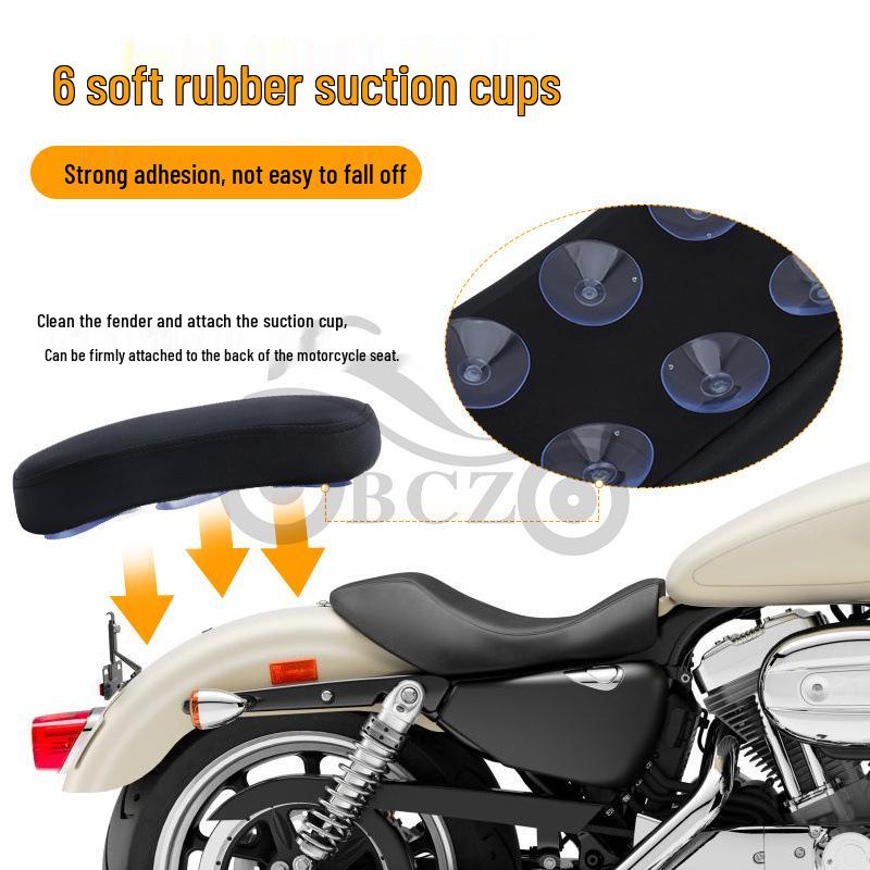 Harley Sportster XL1200/883/72/48 Suction Cup Rear Seat Bag & cushion