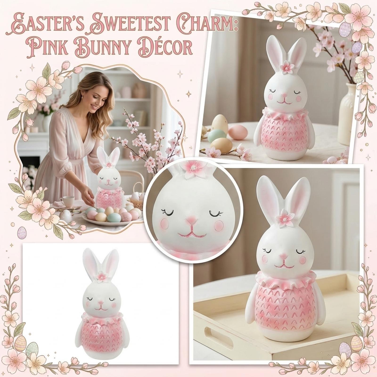 

Эта фигурка Пасхального кролика добавит нотку причудливой милоты в декор любой комнаты. One Size розовый