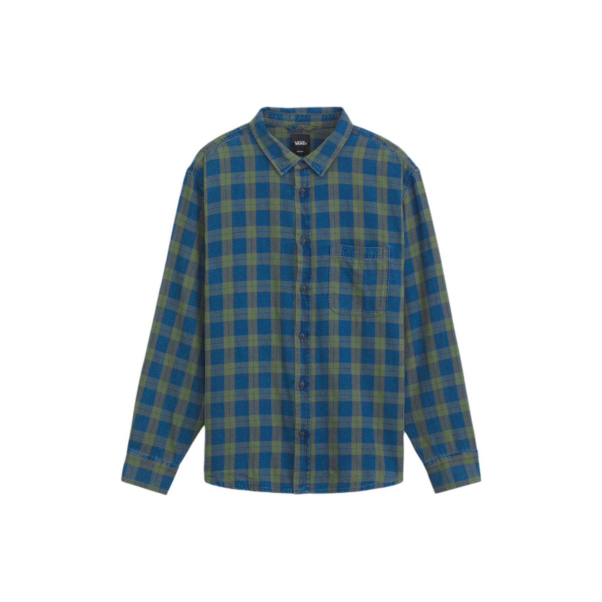 Vans Lawson Plaid Long Sleeve Button Down Shirt Men shirts VN000U56GRK S