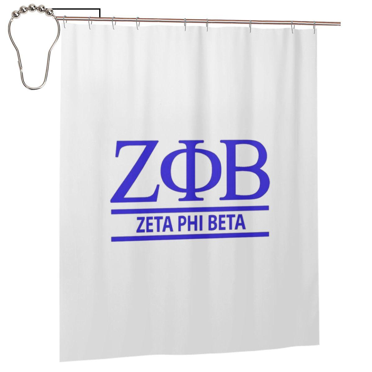

Zeta Phi Beta Греческие Буквы Zob Занавеска для Душа Ванной Комнаты Полиэстер Водонепроницаемые Занавески для Ванной с Крючками W60H190(CM)-1 Pcs