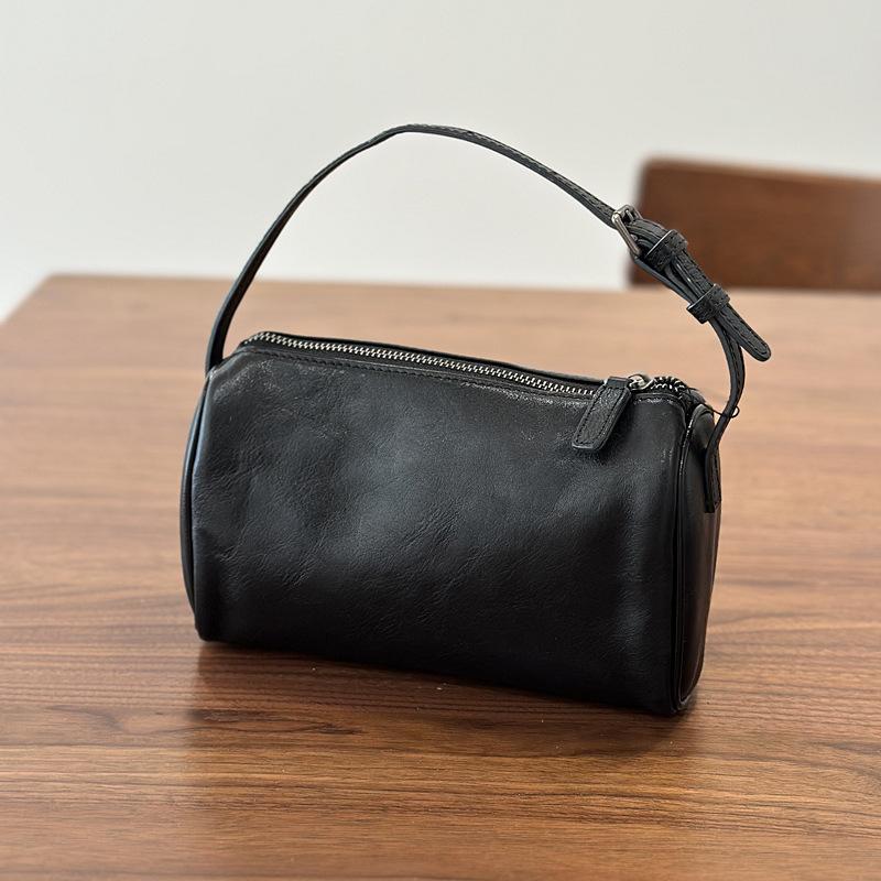 Johnature Genuine Leather Small Square Bag Soft Cowhide Women's Handbag Solid Color Casual Versatile Shoulder Bag