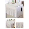 Diamond Grid Quilted Refrigerator Dust Cover Lace Curtain Design Dustproof Beautiful Cover Cloth Easy To Clean Home Decora Sunscreen Protective Cover
