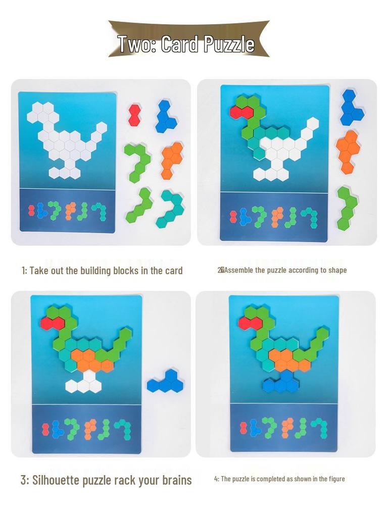 Children's Wooden Tetris Puzzle - Educational Toy for Early Learning and Logical Thinking