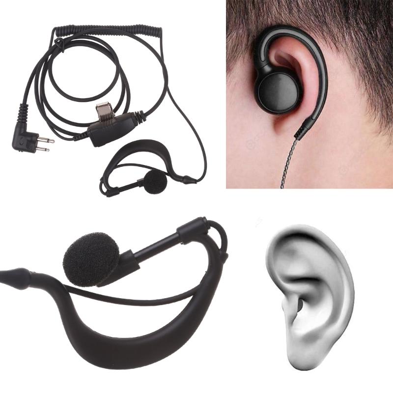 D-Shape Swivels Earpiece Headset with PTT ButtonMic for Two-Way Radio WalkieTalkie for Hytera BP510 BP516 BP 510