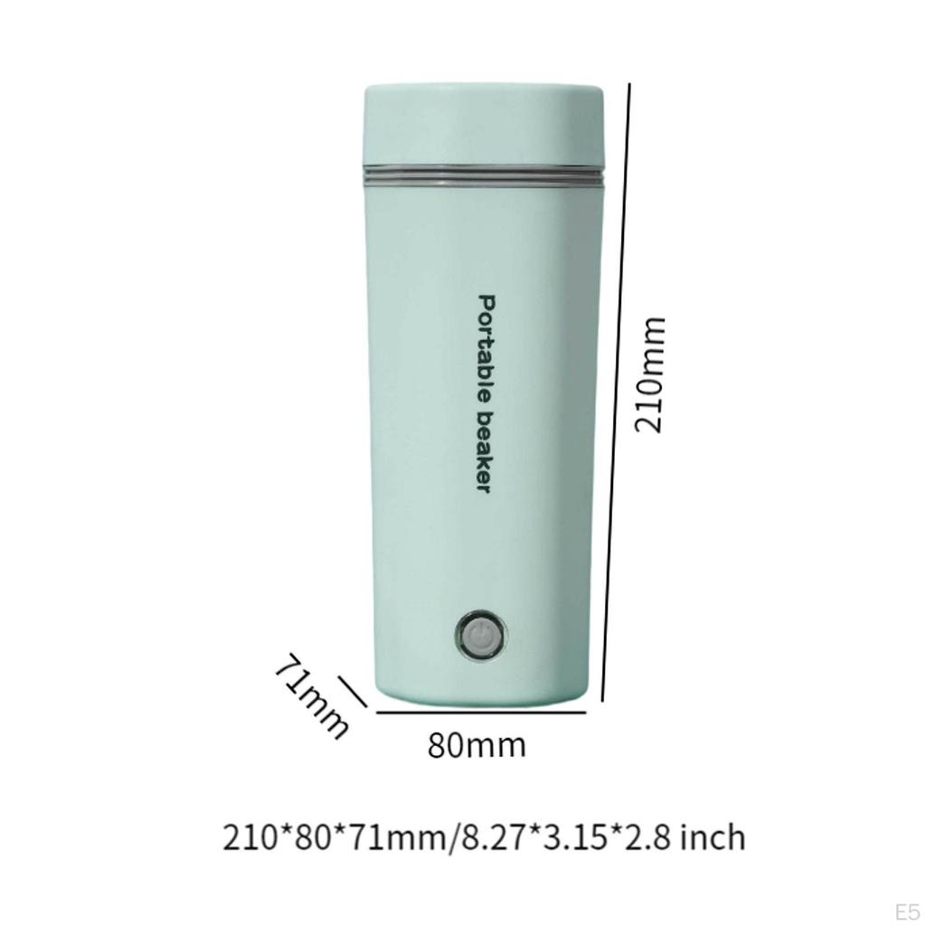 Portable Electric Kettle Leakproof Travel for Traveling Auto Car Home White