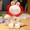 Cute Sun Flower Drag Rabbit Plush Doll Doll Creative Children's Rag Doll White Rabbit Birthday Gift