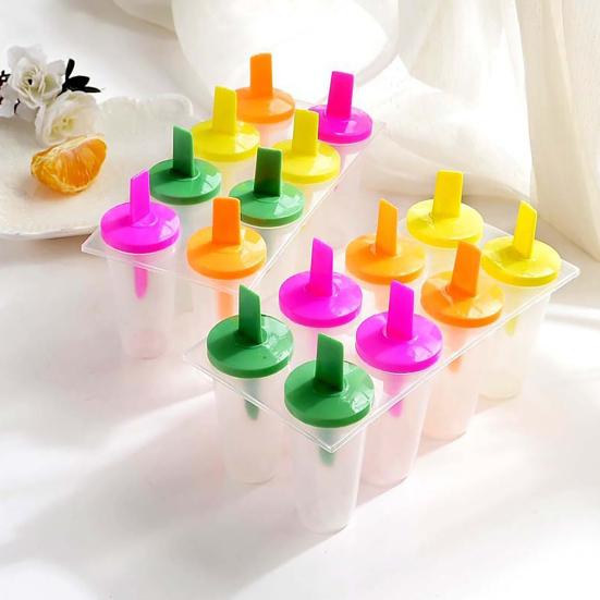 

Полезный DIY Многоцелевой многоразовый 8-полостный дизайн Ice-lolly Maker для приготовления пищи