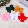 2/3PC Christmas Velvet Bows Xmas Pendants DIY Window Decora for Party Christmas Tree Topper Ornament for Wedding Outdoor Decor