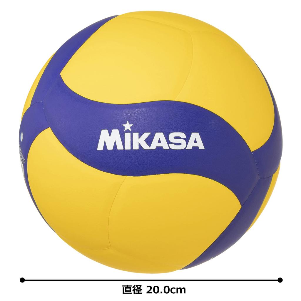 Mikasa Volleyball Practice Ball, Size 4, for Junior High School and Women, Yellow/Blue, V430W, Recommended Internal Pressure 0.3 kgf/cm²