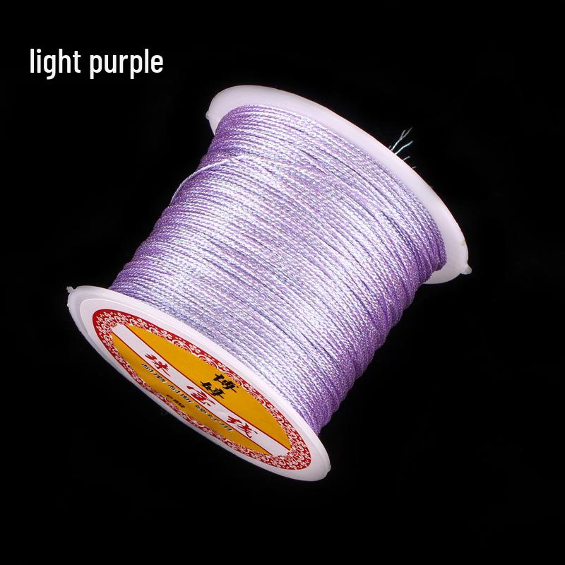 Handmade Red Lanyard Bracelet with Gold Iridescent Gimp Thread