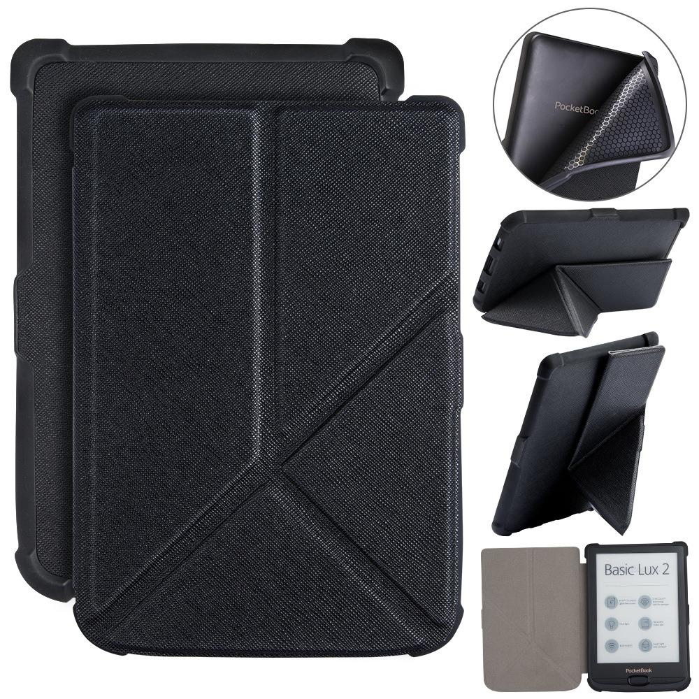 Anti-fall Folio Cover Protective Shell for PocketBook Touch Lux 5 4 HD 3 616 627 632