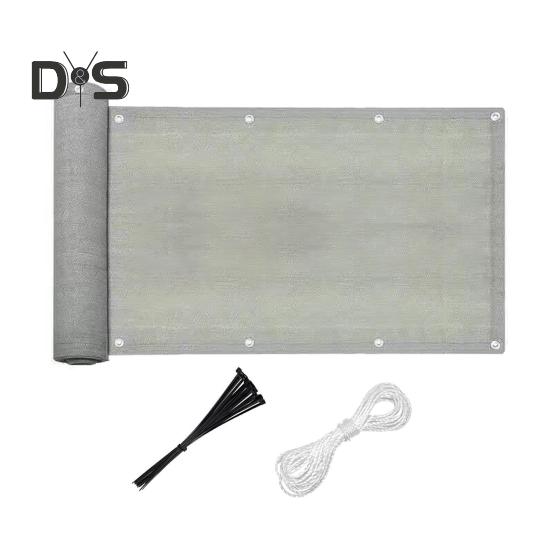 

5x0,9 м балконный экран ограждение защита от ультрафиолета устойчивый к погодным условиям экран для перил апартаментов прочная ветрозащитная сетка солнцезащитный козырек серый