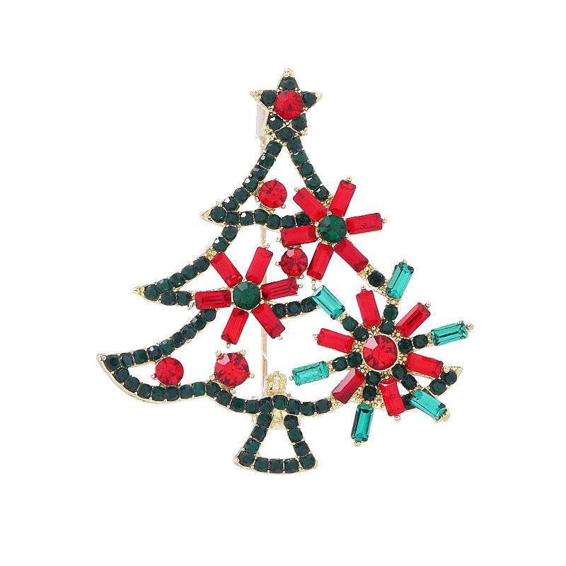 Weihnachtsbaum-Brosche neu trendy retro hochwertig Damenanzug Pullover Korsage exquisite Weihnachts-Pin-Accessoires