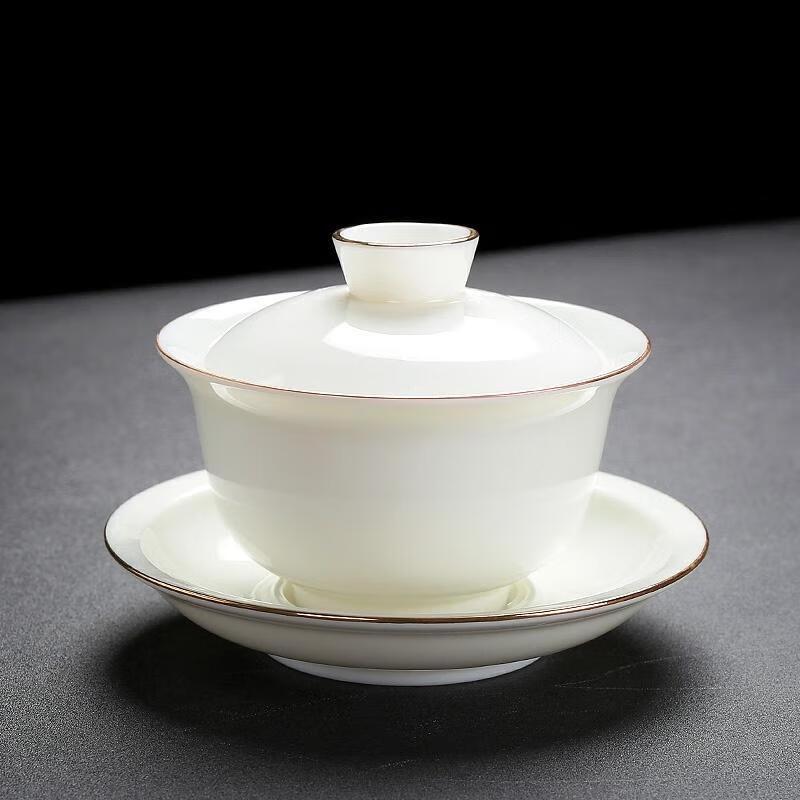 HANDUNYOU High-Temperature Resistant Gilded Glass Gaiwan (170ml)