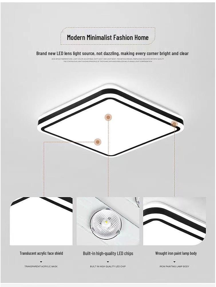 Round Ceiling Light Fixture for Bedroom, Living Room, Restaurant, or Balcony - Simple and Elegant Lighting Solution