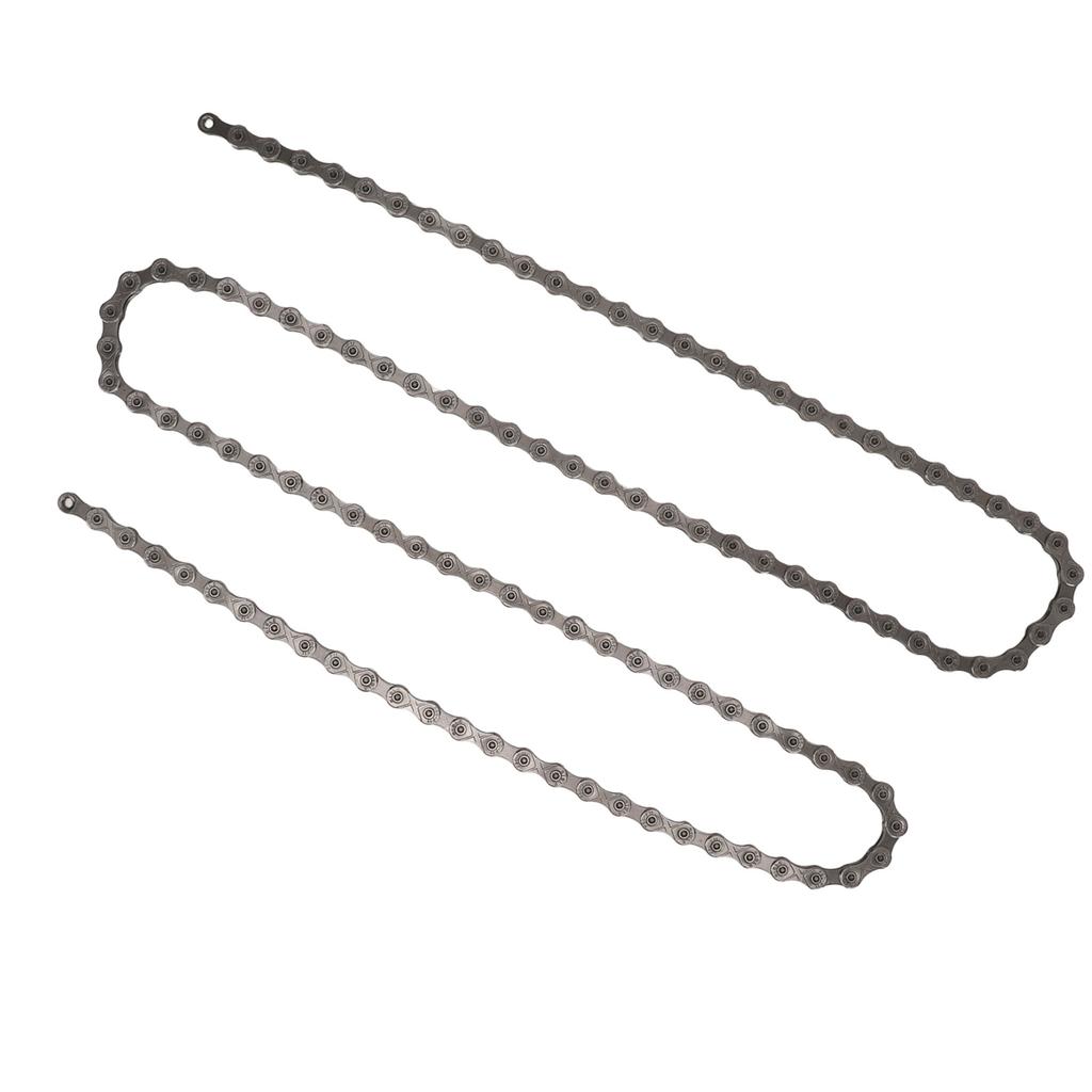 Bike Chain Carbon Steel High Strength 11 Speed Bike Chain with Buckles for Mountain Bikes Road Bikes Grey