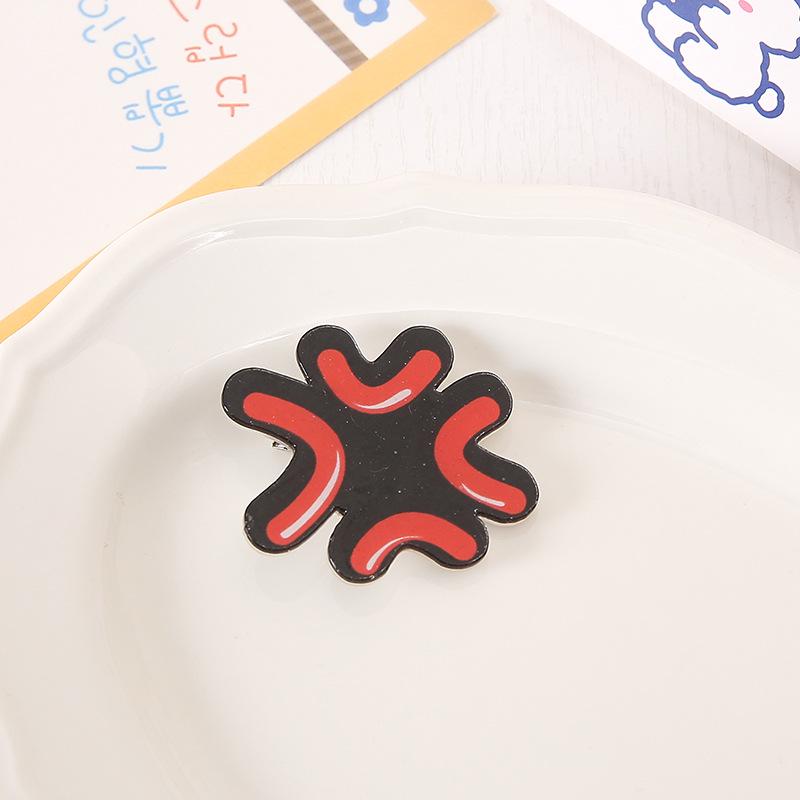 Expression Hairpin Set: Sweat Drop, Speechless, Soybean, Water Drop, Side Clip, Trendy Headdress