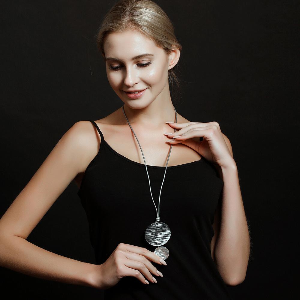 Sweater Chain, Necklace, Stylish And Simple Retro Jewelry, Niche Design, Feminine Geometry