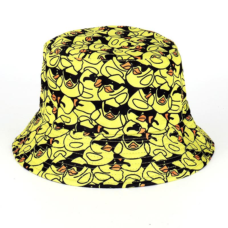 Reversible Bucket Hat Unisex Anti-UV Hip-Hop Street Dance Hat Casual Versatile Outdoor Fisherman Caps Summer Outdoor Sun Caps