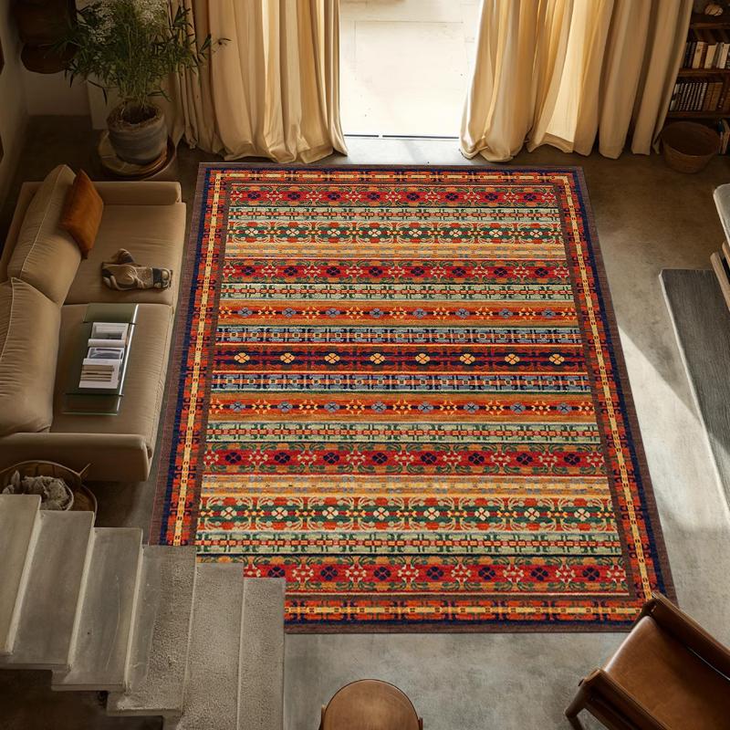 Roter Böhmischer Teppich im persischen Stil Luxuriöse große rutschfeste Matte Wohnzimmer und Schlafzimmer Heimdekoration Teppich