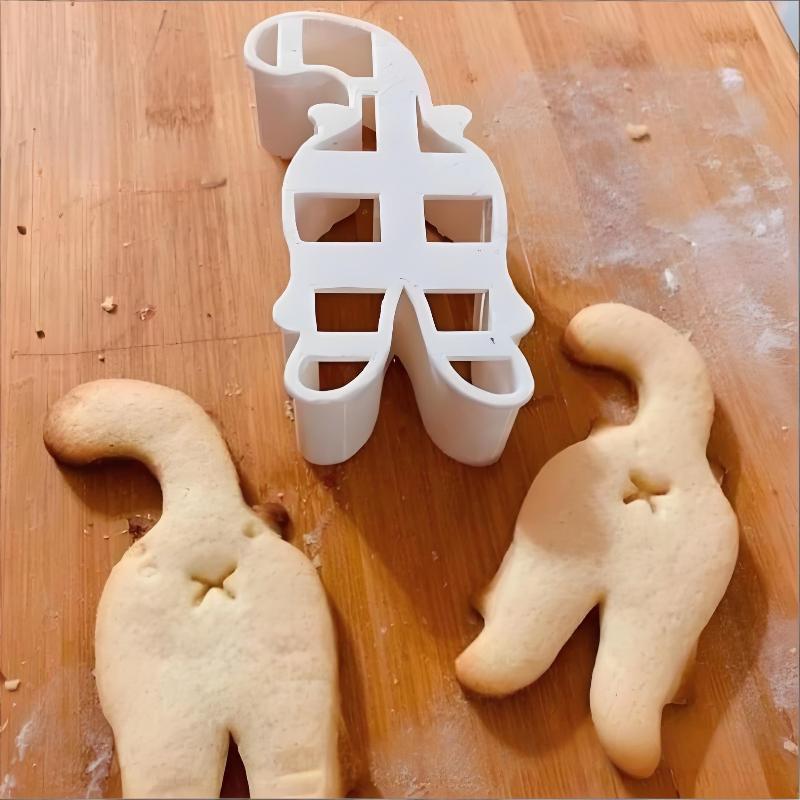 New Diy Animal Creative Tooth Shape Cookie Cutters Mold Cute Cat Biscuit Mold For Children Bakeware Cookie Stamp Baking Tools