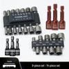 Electric Air Impact Wrench 9-14 Piece Deep Hex Socket & Bit Set