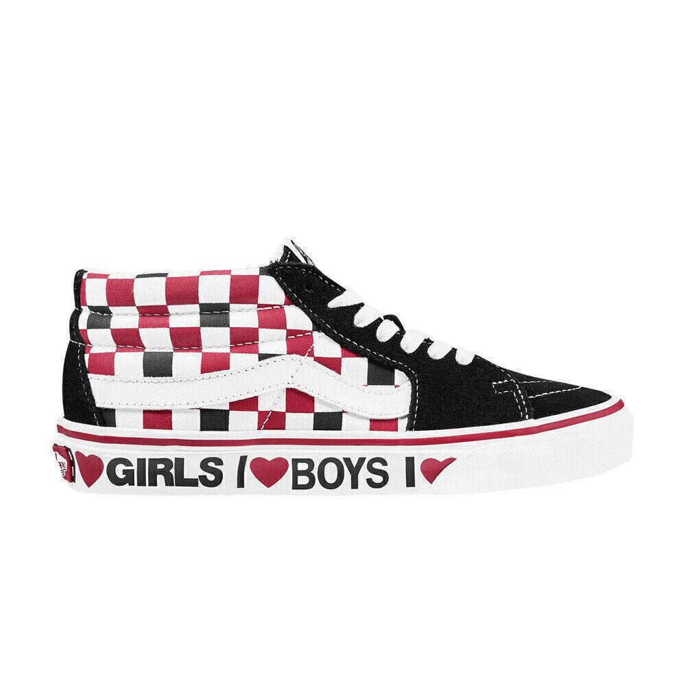 Vans Sk8-Mid  Checkerboard - I Heart  VN0A3WM3WKU Men s Shoes 37