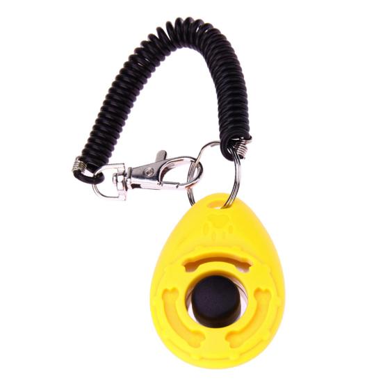 Pet Trainer Oval Shape Elastic ABS Dog Training Clicker for Outdoor