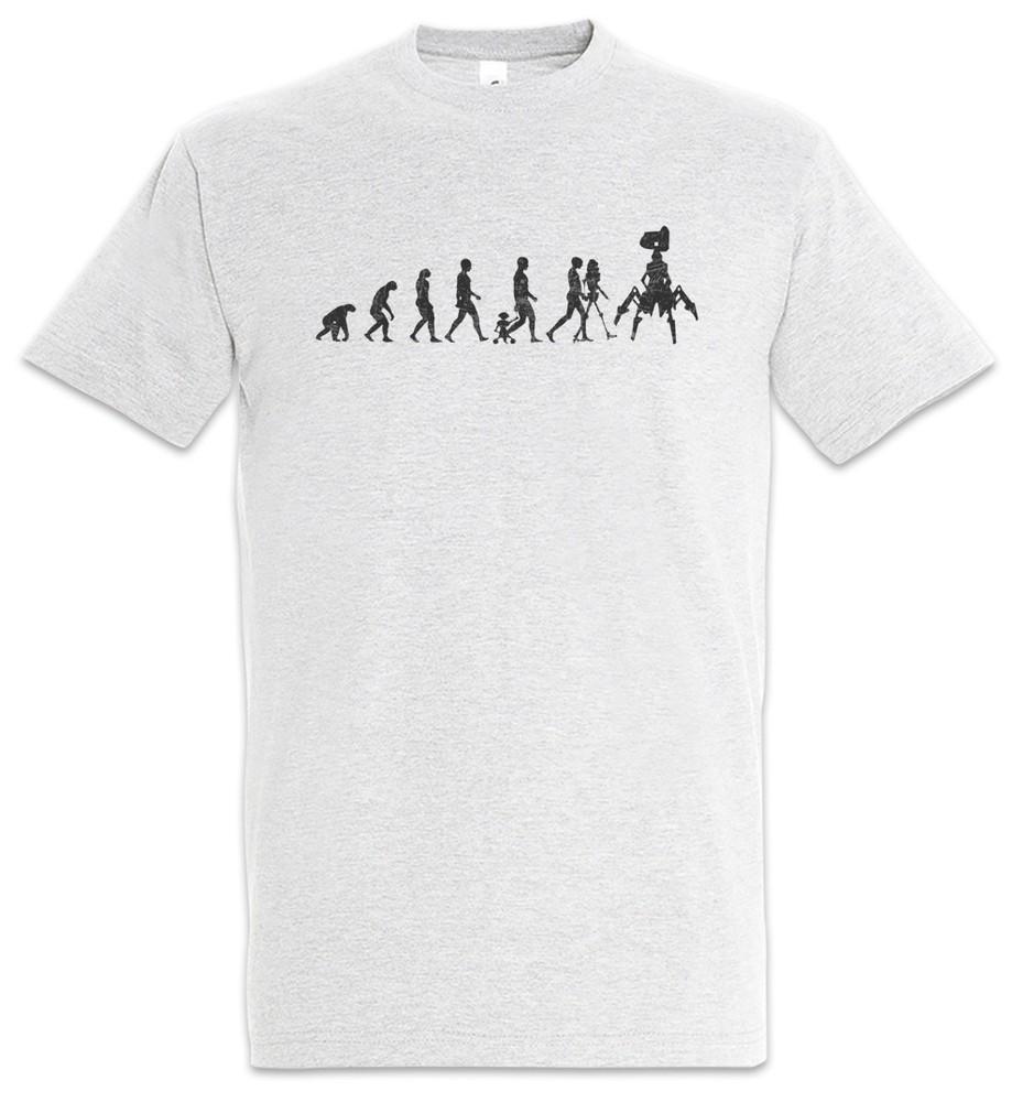 Android Evolution T-Shirt Human Fun Geek Nerd Robot Sci Fi Scientist Science