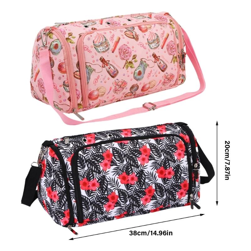Crochet Bag Knitting Bag Crochet Craft Project Bag Travel Yarn Organizers Bag for Crocheting Pattern Yarn Hook Needle