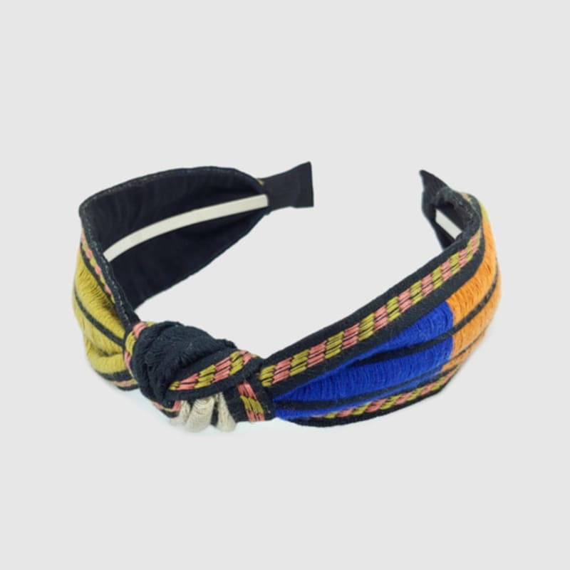 LALA Ethnic Striped Hairband - D Black