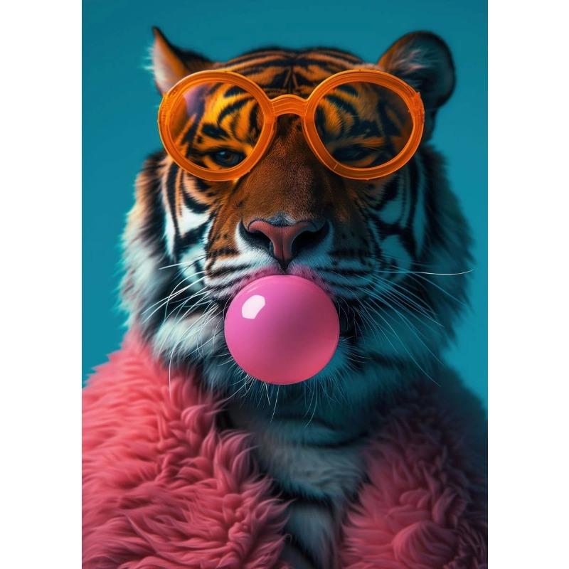 

Кот Медведь Панда Ягуар Корова Кролик Тигр Животные Пускающие Пузыри Постер Принт Настенное Искусство Картины Холст Живопись Домашний Декор Подарок 21cm×30cm NoFrame