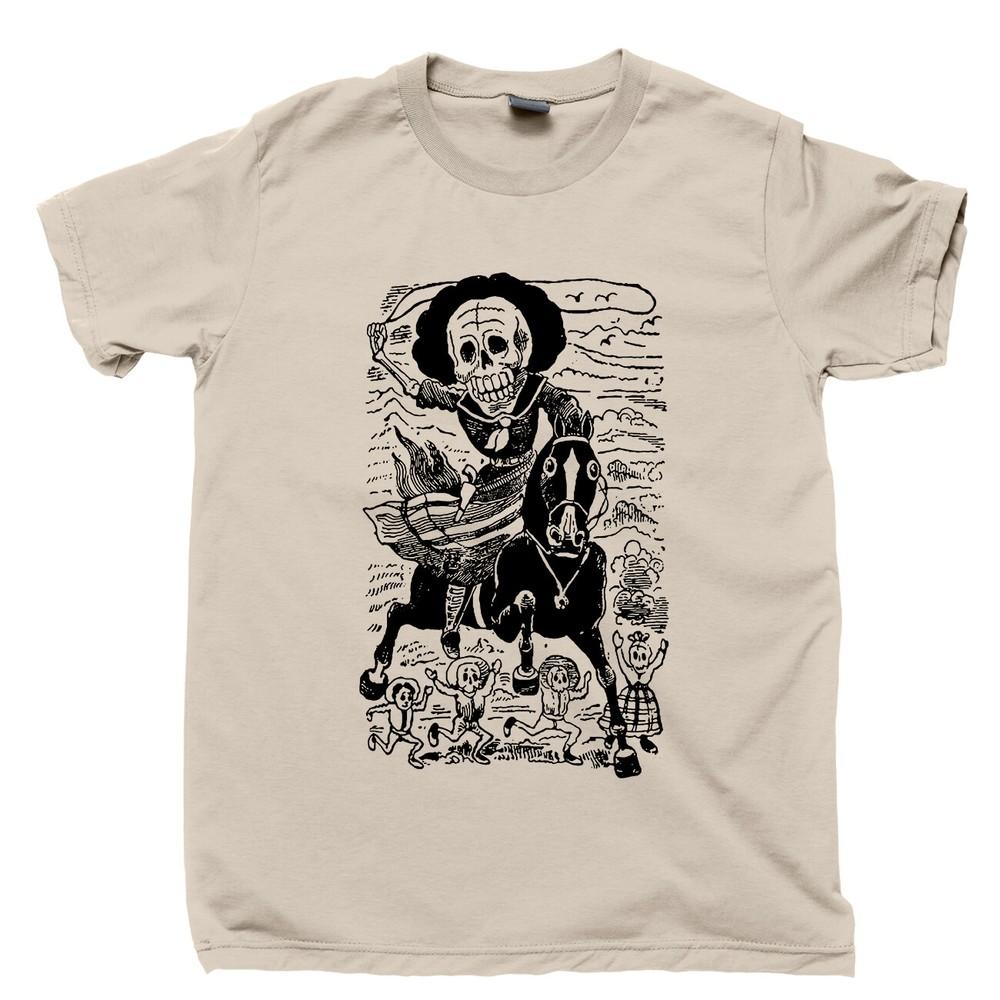 

Calavera De La Adelita T Shirt Mexican Art Sugar Skull Cinco De Mayo Fiesta Tee XL