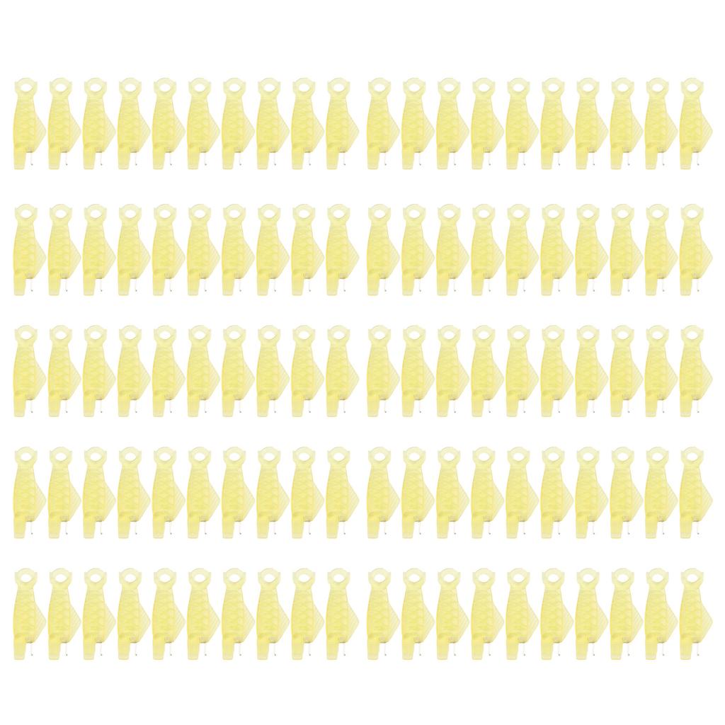 100 PCS Fish Needle Threaders Large Yellow Mini Small Fish Sewing Machine Automatic Needle Threader