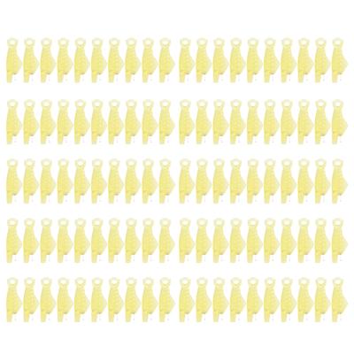 100 PCS Fish Needle Threaders Large Yellow Mini Small Fish Sewing Machine Automatic Needle Threader
